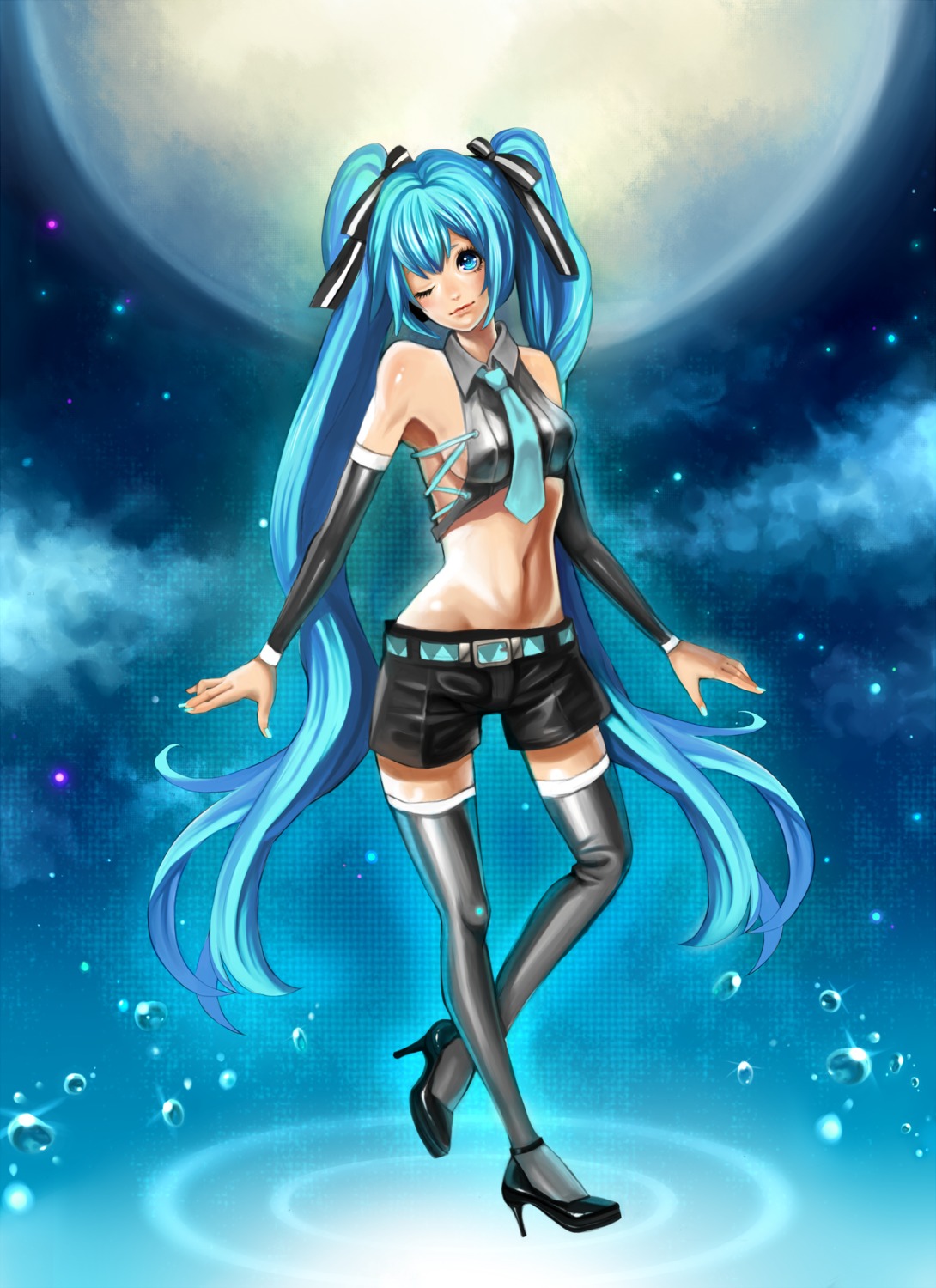 hatsune_miku minami_haruya thighhighs vocaloid