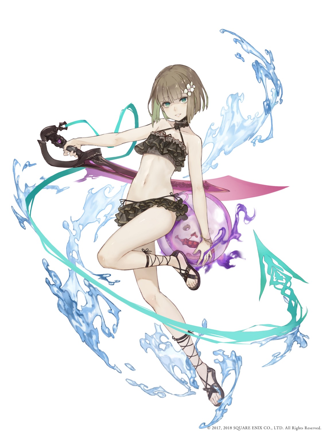 bikini gretel_(sinoalice) ji_no sinoalice swimsuits sword trap
