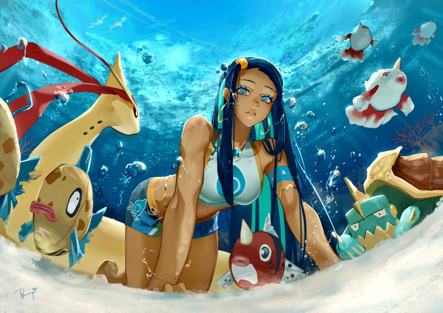 bennopi drednaw feebas goldeen milotic pokemon pokemon_swsh rurina_(pokemon) seaking