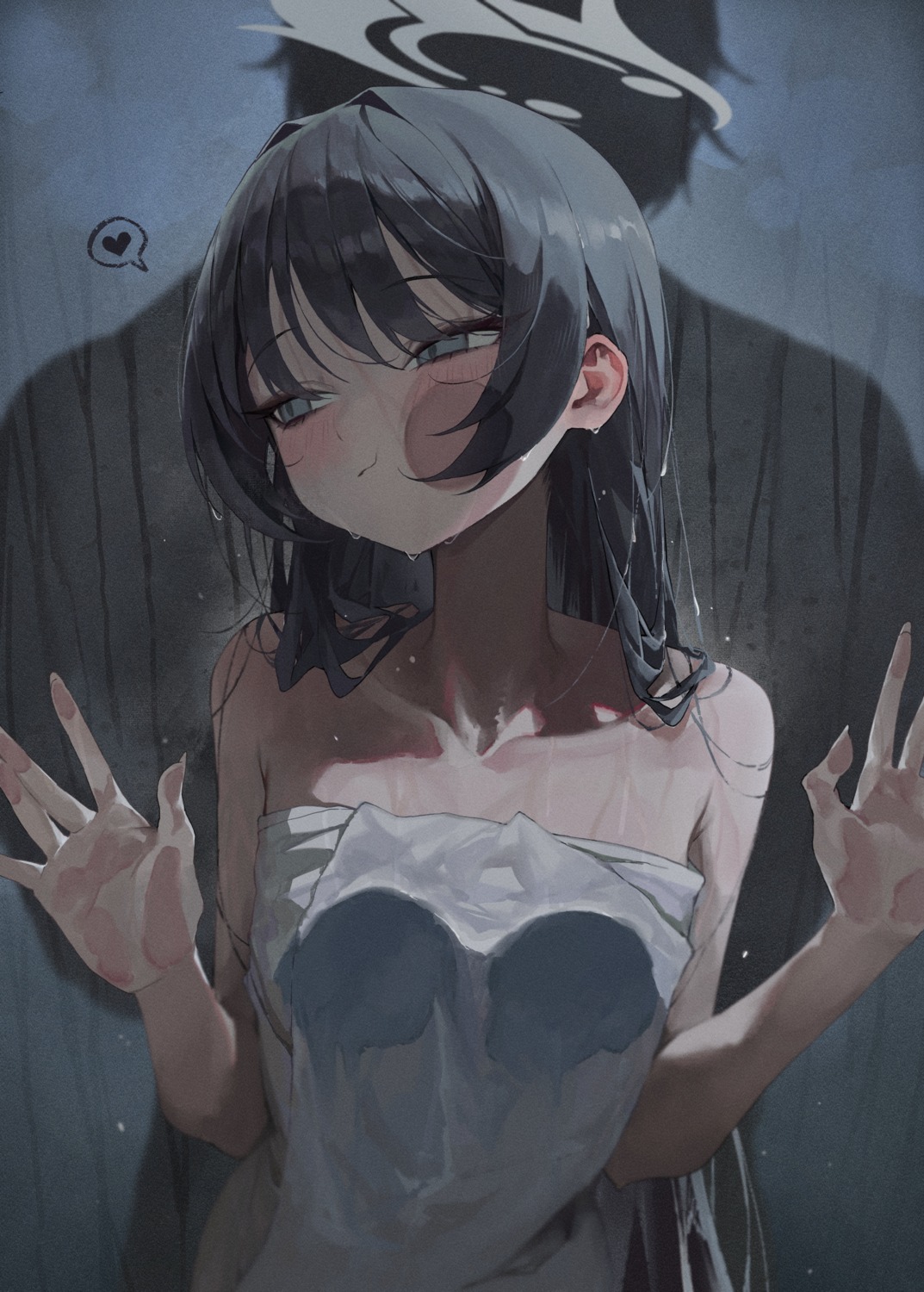 blue_archive halo loli pepq ryuuge_kisaki sex silhouette towel wet
