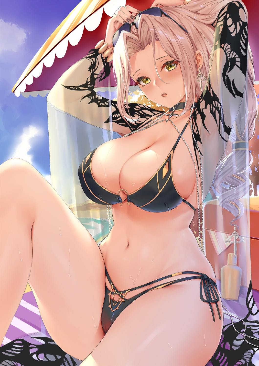 bikini cameltoe carmilla_(fate/grand_order) fate/grand_order megane swimsuits thong toyoman