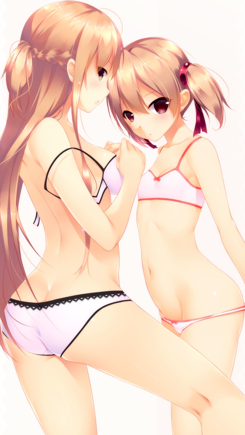 asuna_(sword_art_online) bra loli mogu pantsu silica sword_art_online undressing