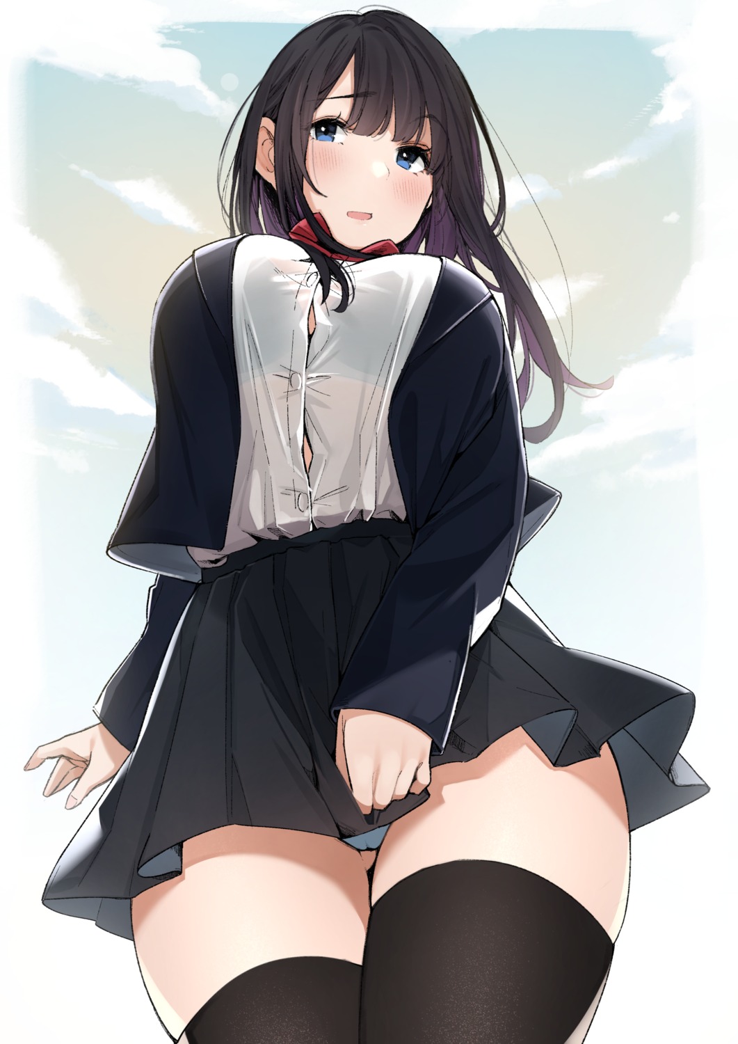 bra cameltoe pantsu sakura_no_tomoru_hi_e see_through seifuku thighhighs