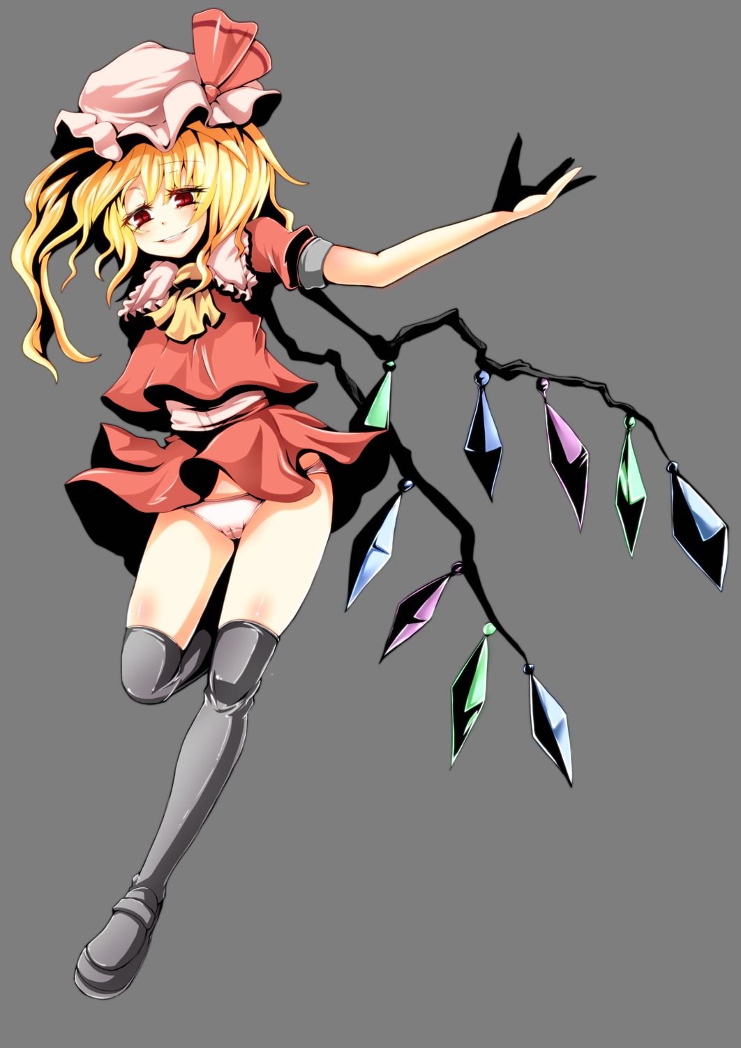 78rr flandre_scarlet pantsu thighhighs touhou transparent_png wings