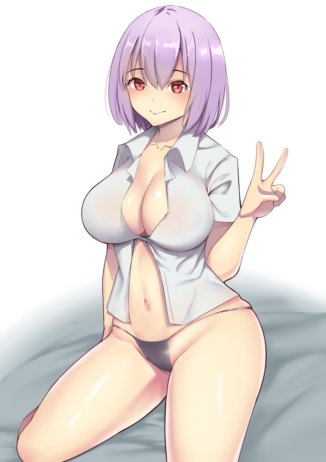 erect_nipples no_bra open_shirt pantsu see_through shinjou_akane ssss.gridman xperiajoker