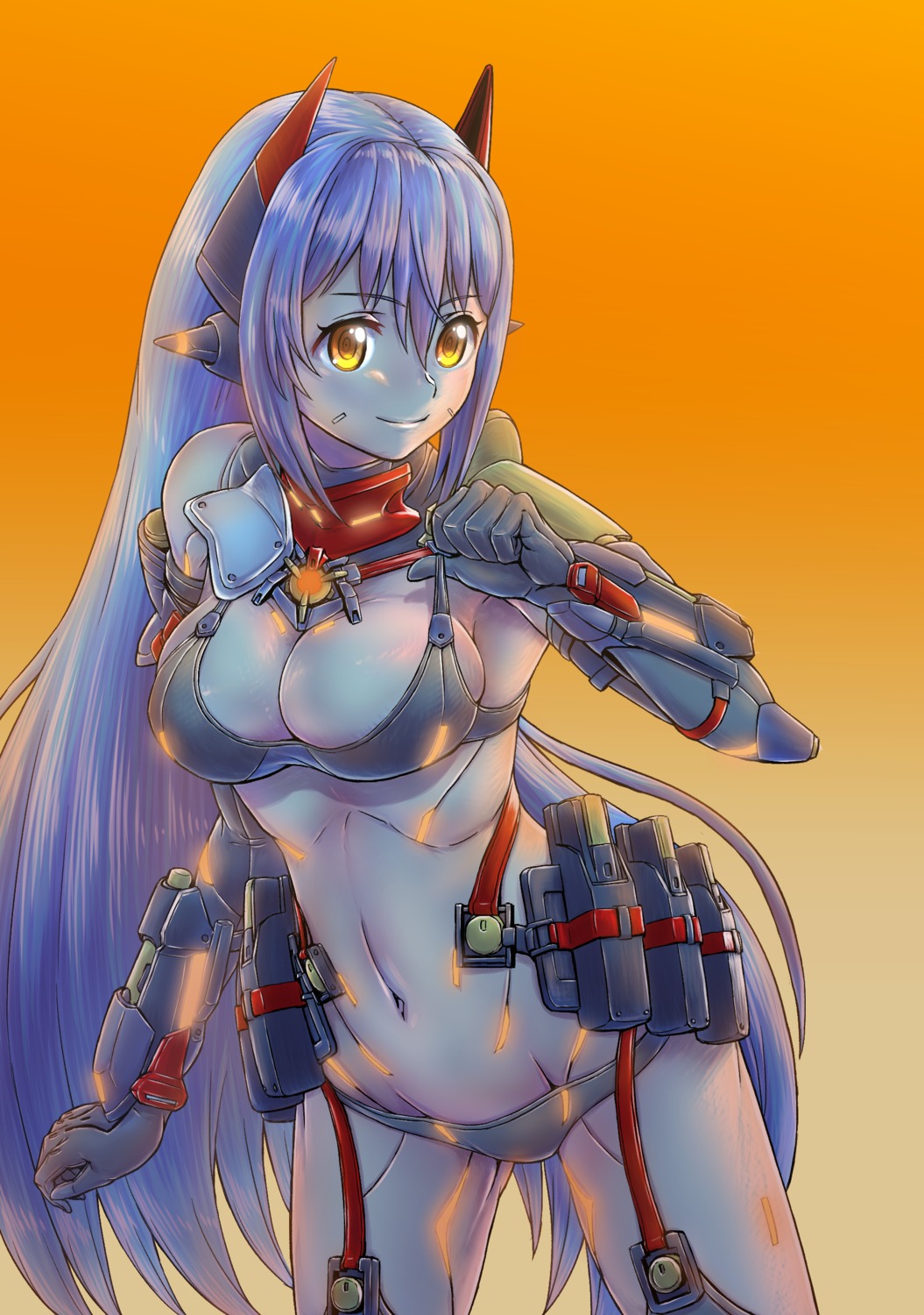 8kkin armor bikini hana_(xenoblade_2) hana_jd leotard mecha_musume stockings swimsuits thighhighs xenoblade xenoblade_chronicles_2