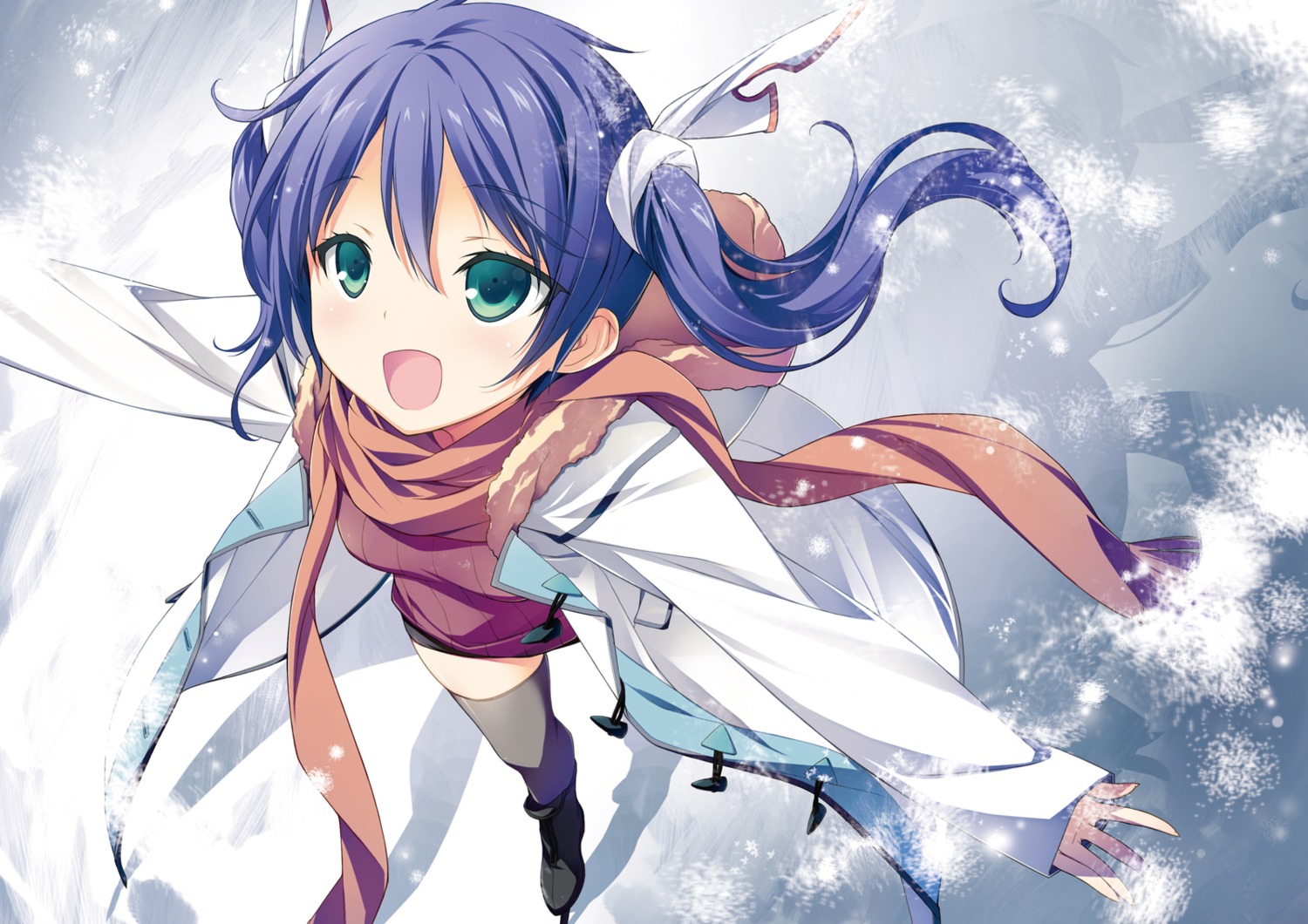 ice_skating kikuchi_seiji mayo_chiki! sweater thighhighs usami_masamune