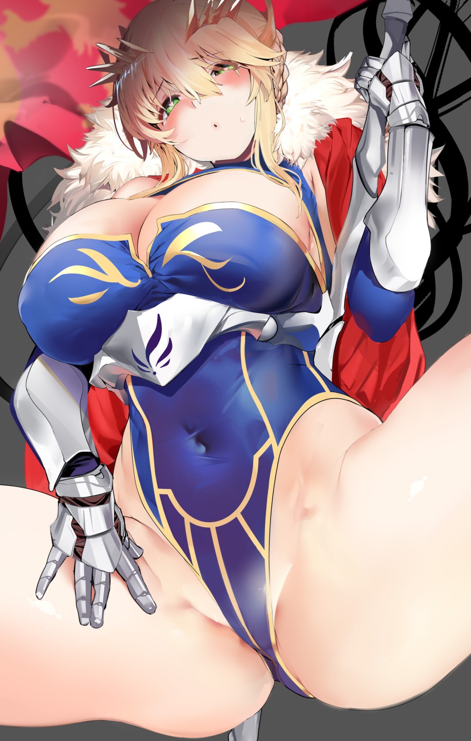 armor artoria_pendragon_(lancer) cleavage fate/grand_order leotard marushin weapon