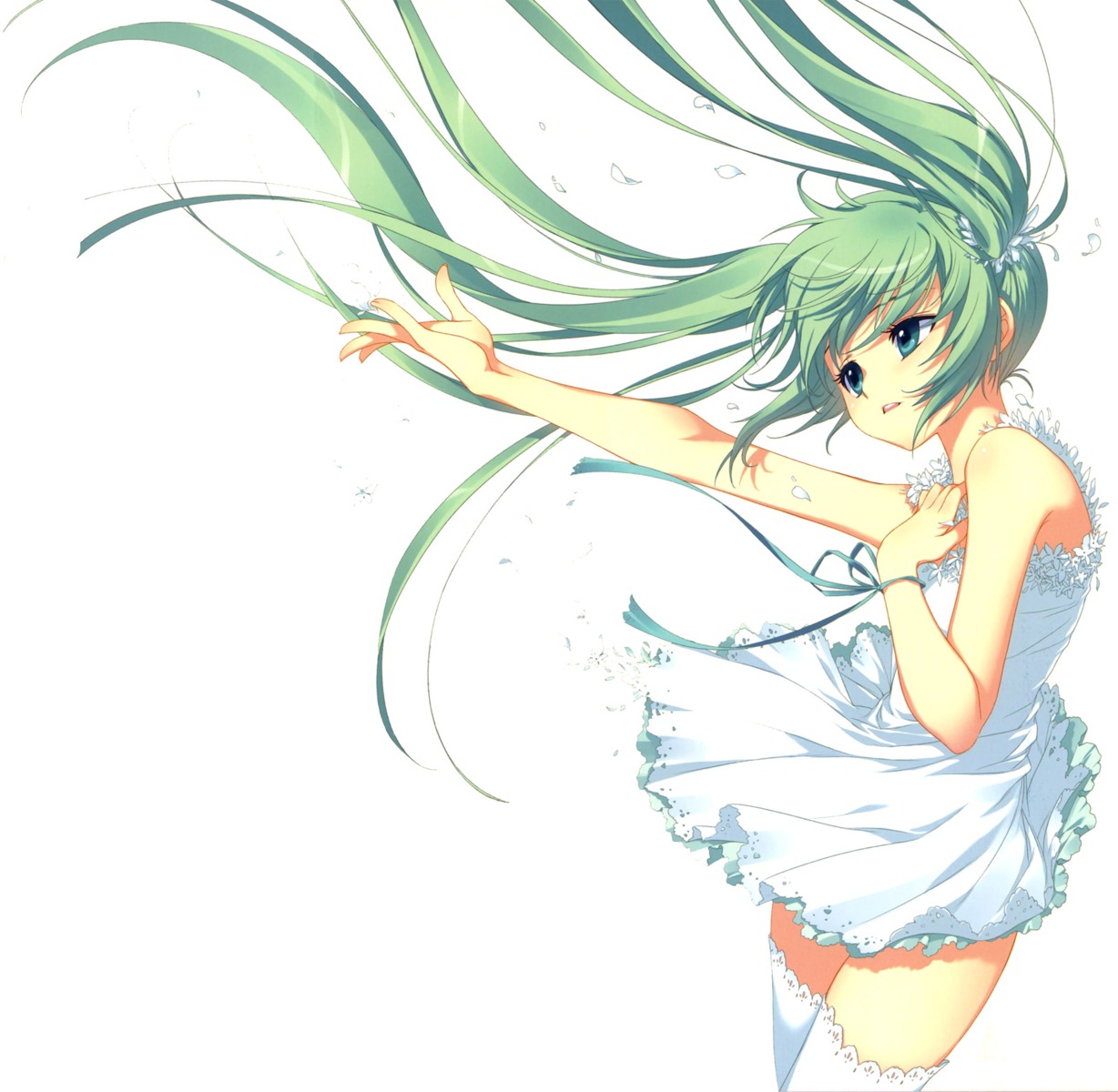 dmyo dress hatsune_miku thighhighs vocaloid