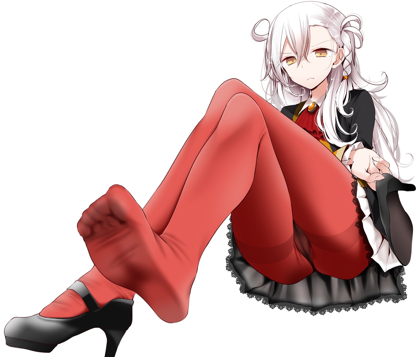 cameltoe fate/grand_order feet heels olga_marie_animusphere oouso pantsu pantyhose