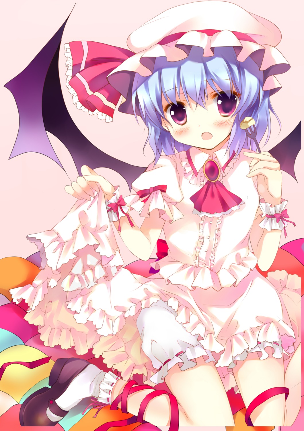 azumi_kazuki bloomers dress remilia_scarlet touhou wings