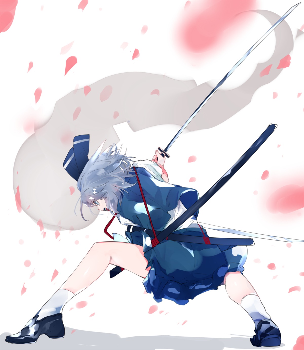 ikurauni konpaku_youmu myon sword touhou