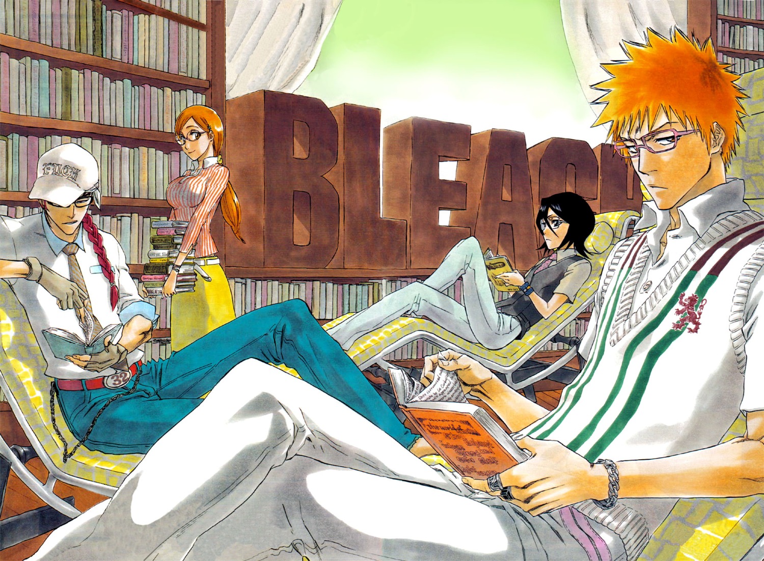 abarai_renji bleach inoue_orihime kubo_tite kuchiki_rukia kurosaki_ichigo