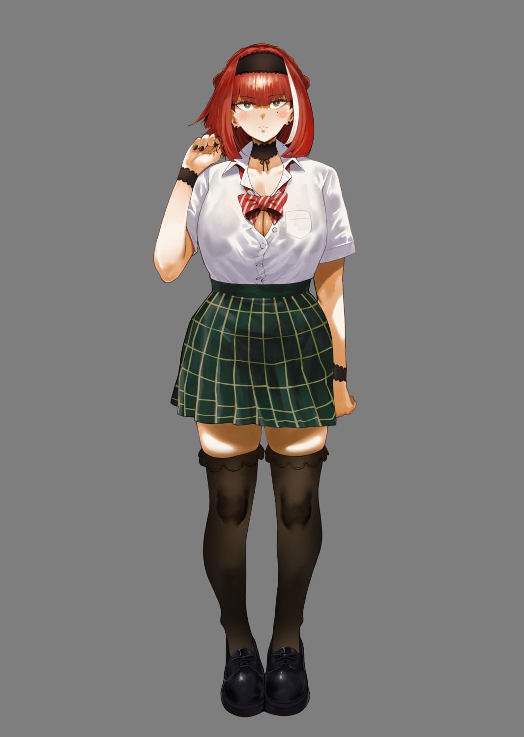 bra hero_neisan open_shirt see_through seifuku thighhighs transparent_png