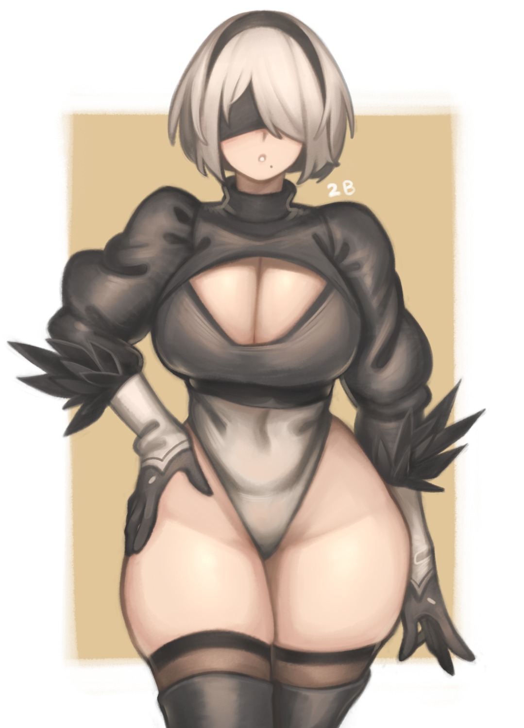 kelvin_hiu leotard nier_automata thighhighs yorha_no.2_type_b