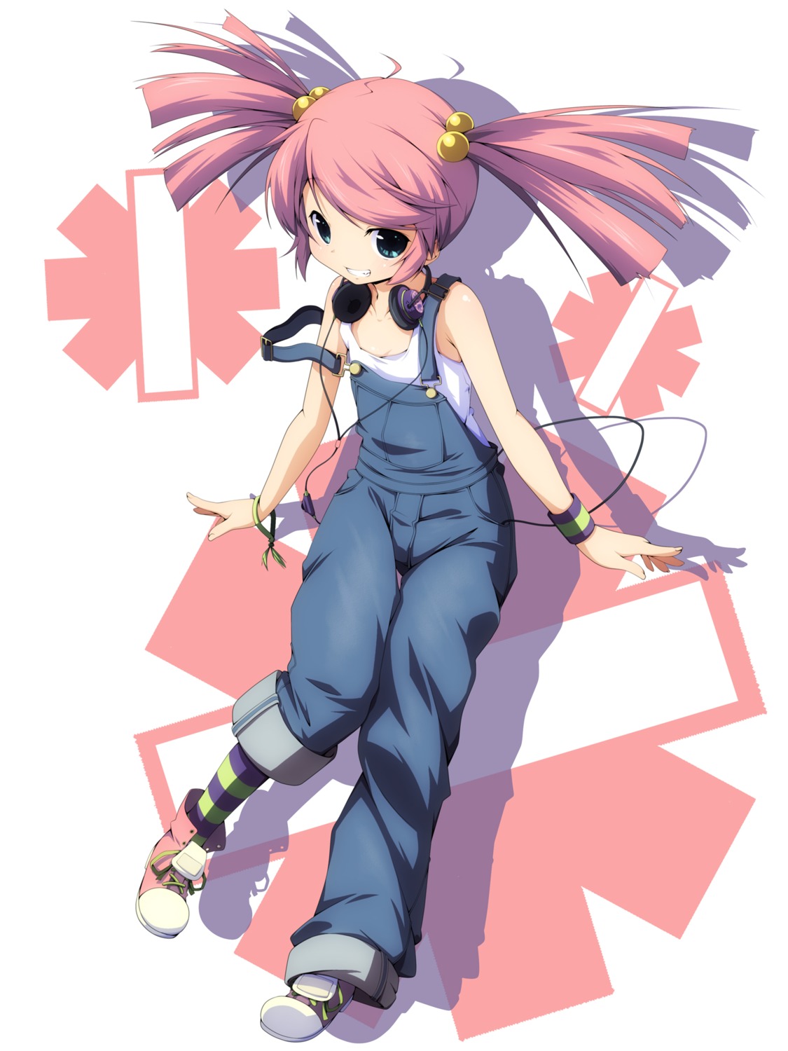 haruka_nana headphones overalls utau yukizuki_kei_(yossa)