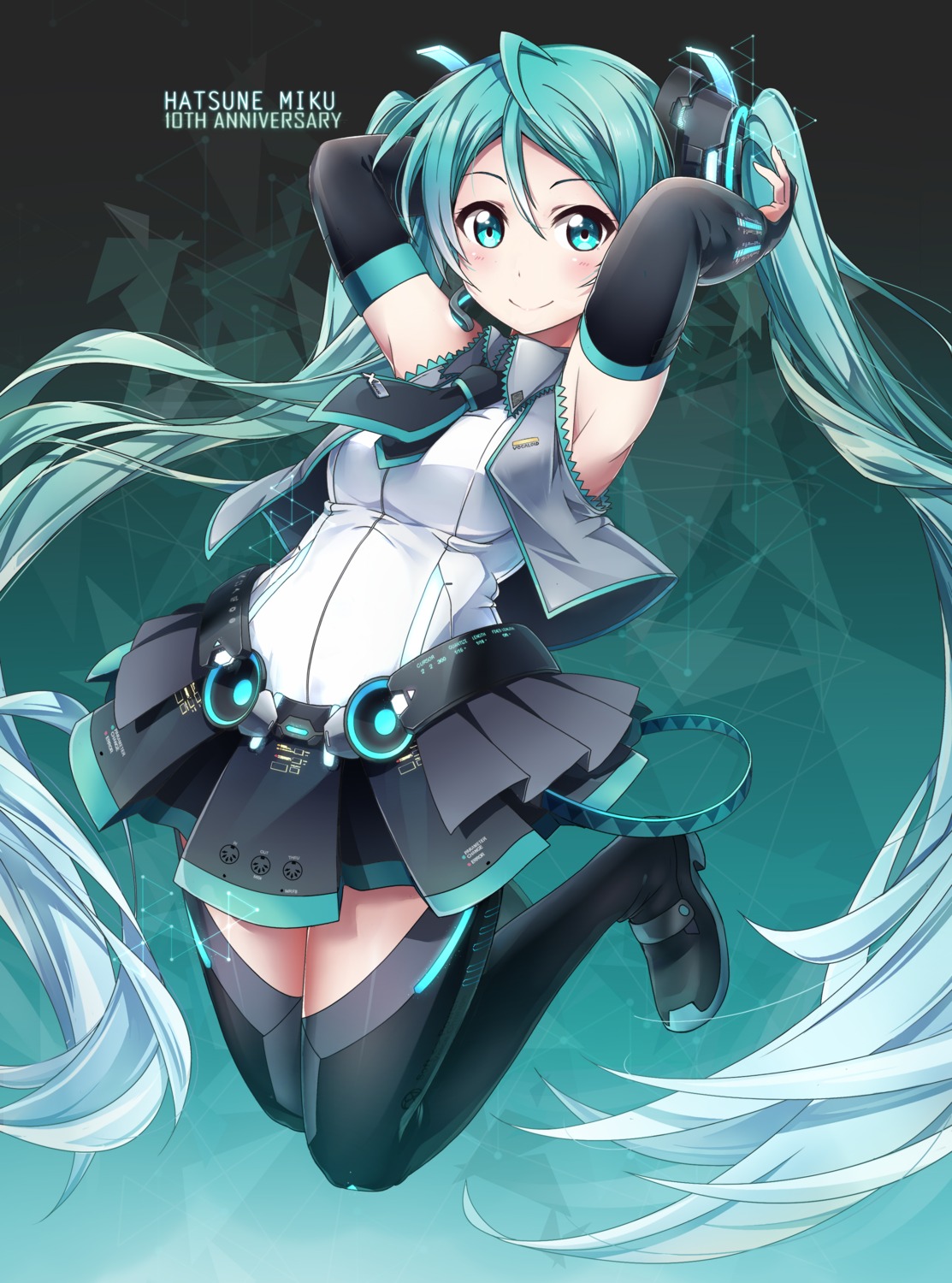 hatsune_miku heels shiimai thighhighs vocaloid