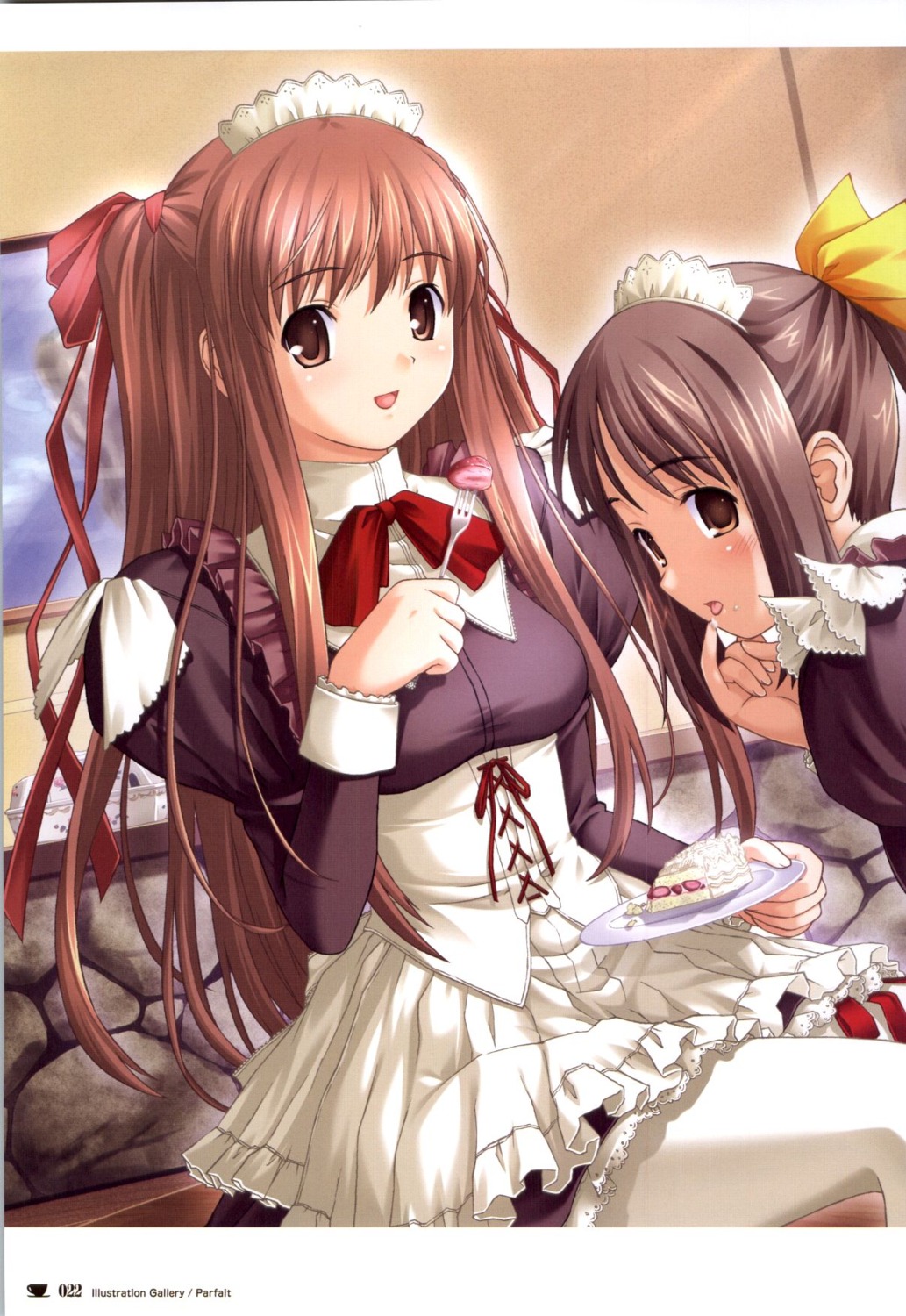 kazami_yui maid nekonyan parfait_chocolate_second_brew yukino_asuka