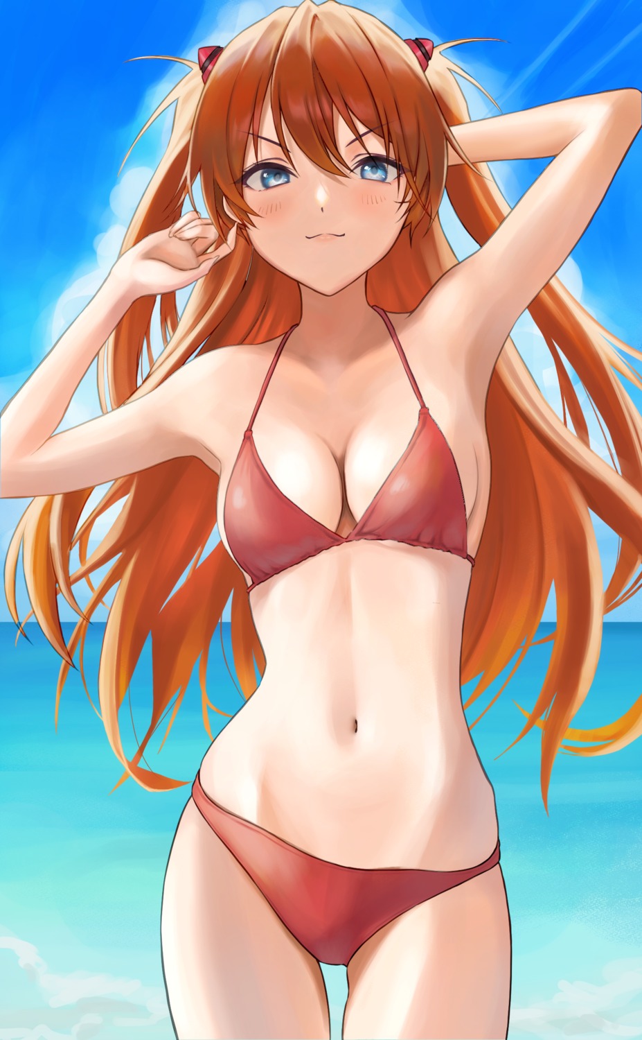 bikini cleavage huziko32 neon_genesis_evangelion souryuu_asuka_langley swimsuits