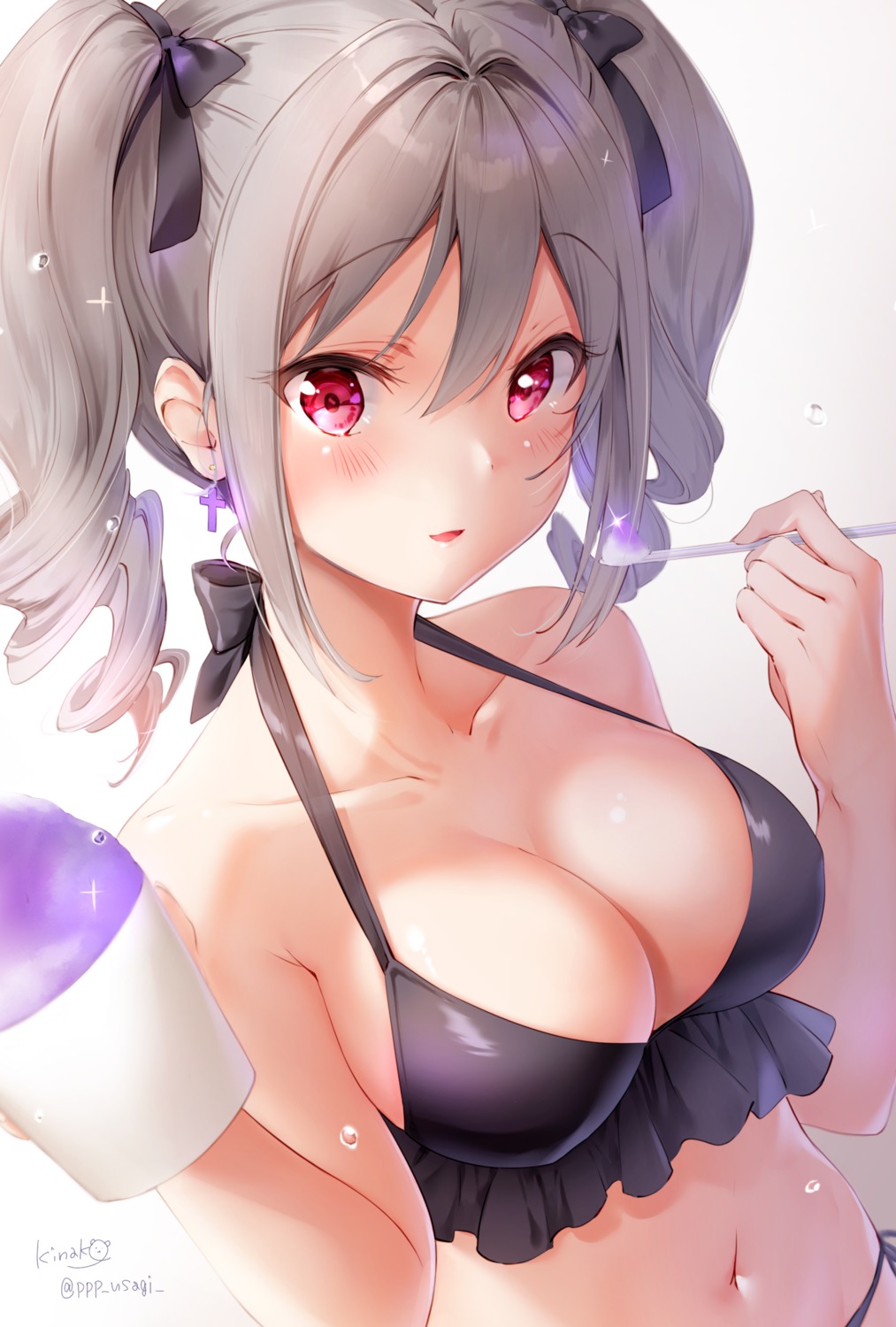 bikini cleavage kanzaki_ranko kinako_(shiratama_mochi) swimsuits the_idolm@ster the_idolm@ster_cinderella_girls