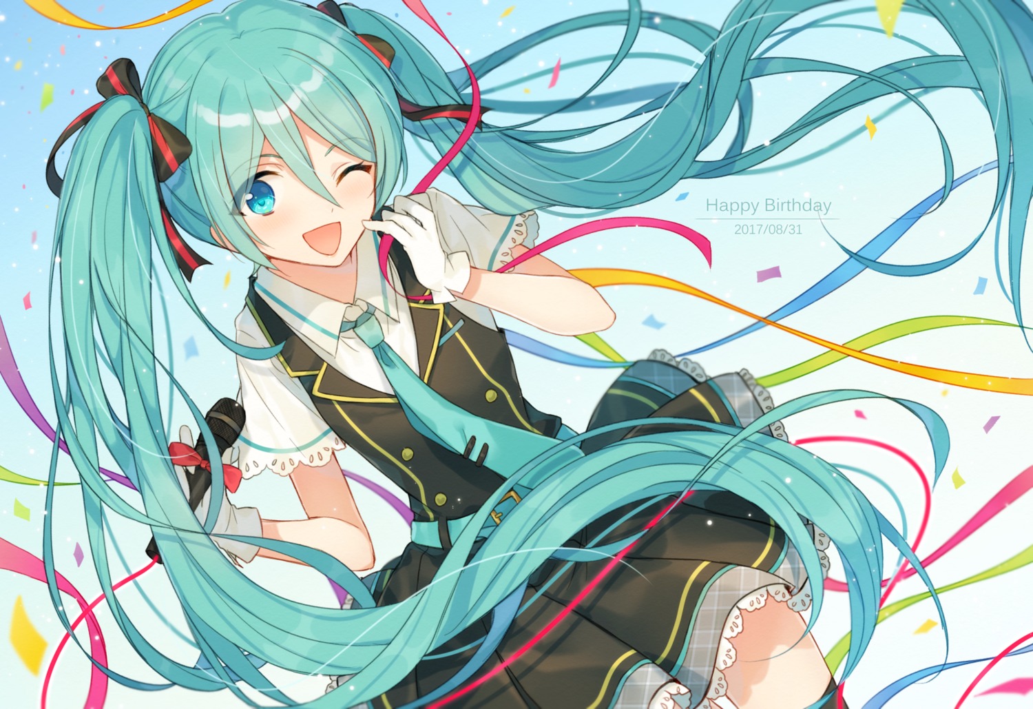 hatsune_miku hiiragi_souren thighhighs vocaloid