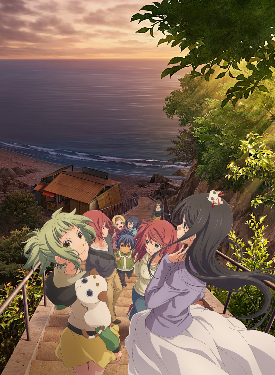 amanchu! amanchu!_~advance~ katori_mato kohinata_hikari landscape ninomiya_ai ninomiya_makoto ooki_futaba