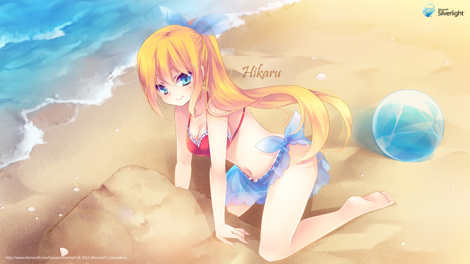 aizawa_hikaru bikini cleavage feet microsoft shinia swimsuits wallpaper