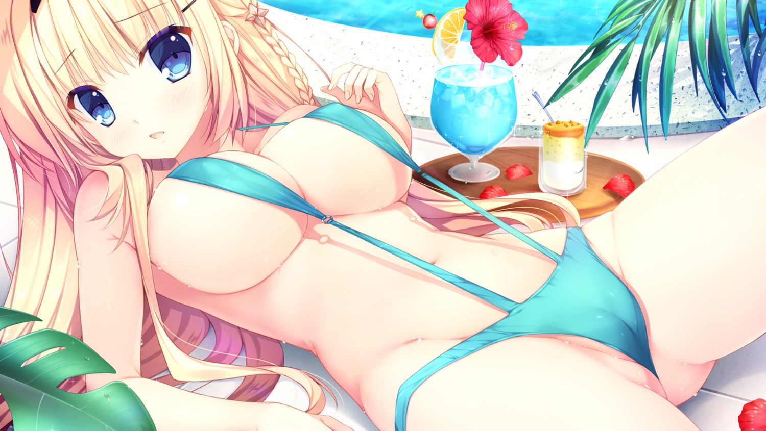 cameltoe erect_nipples haruoto_alice_*_gram kuonji_kazuha mitha nanawind shirokoi_sakura_*_gram shirokoi_sakura_*_gram_lf sling_bikini swimsuits wet