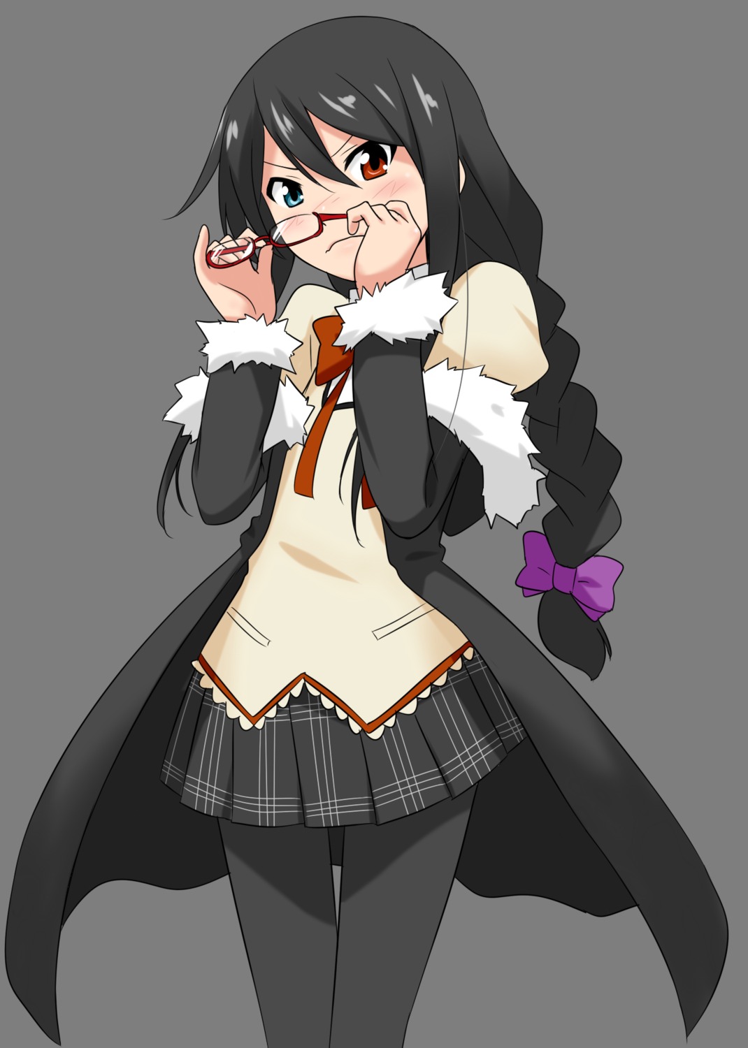 bellezza_felutia cosplay felutiahime heterochromia mahou_shoujo_madoka_magica megane seifuku trap