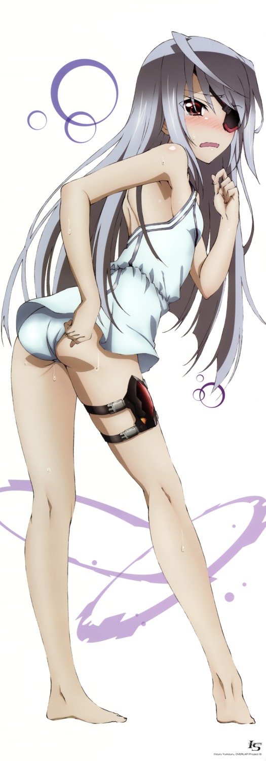 anno_masato ass eyepatch feet infinite_stratos laura_bodewig stick_poster swimsuits