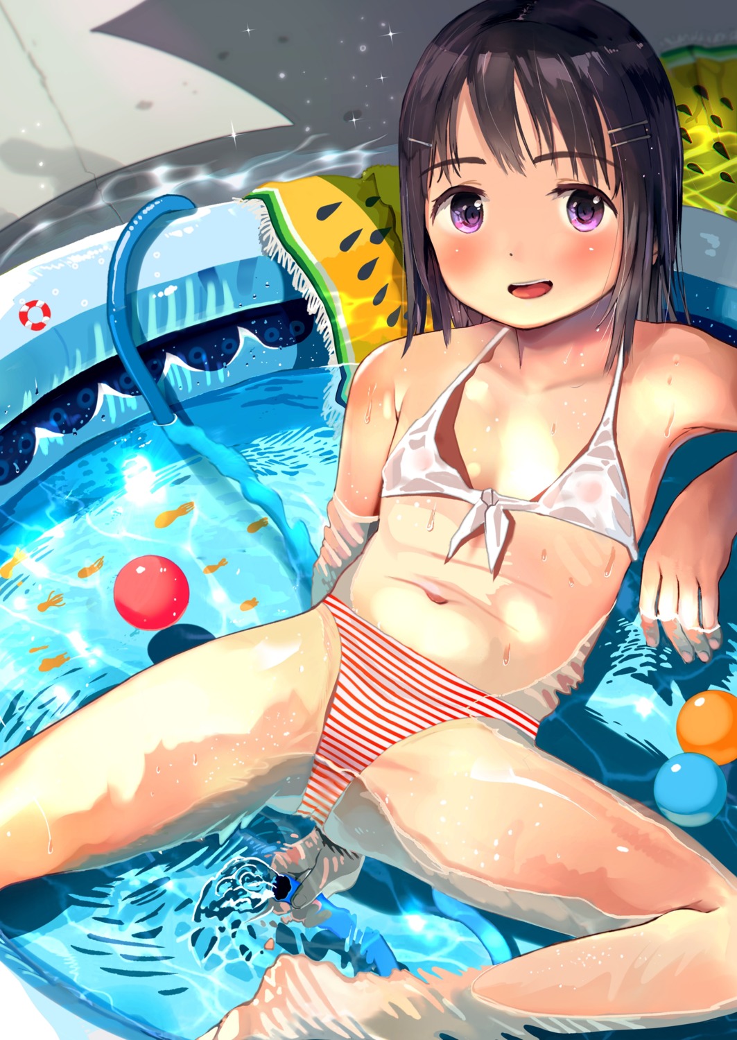 bikini loli masuda see_through swimsuits wet wet_clothes