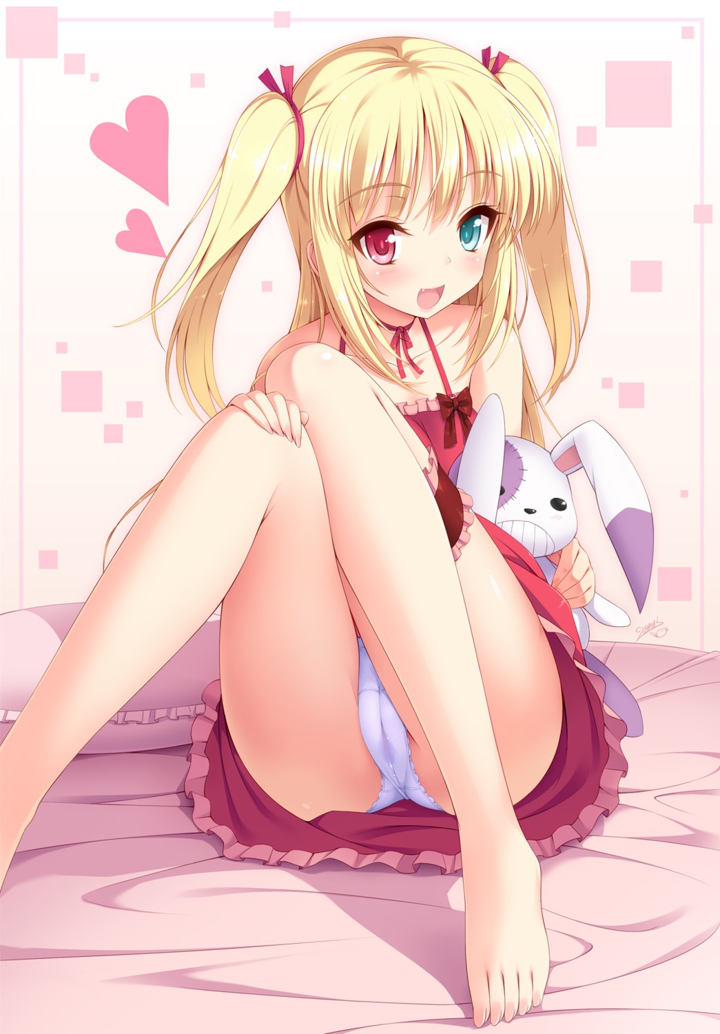 boku_wa_tomodachi_ga_sukunai cameltoe cygnus feet hasegawa_kobato heterochromia loli pantsu pussy_juice