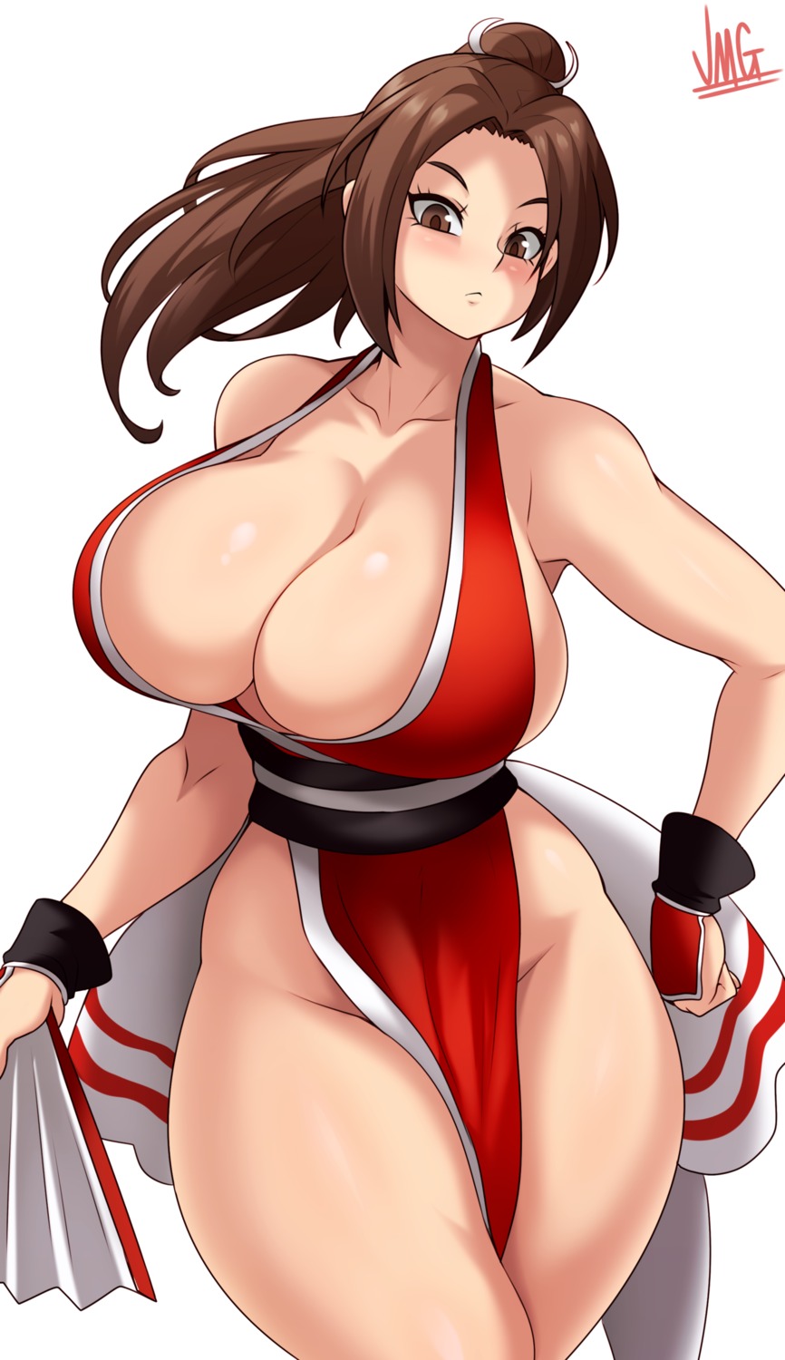 fatal_fury japanese_clothes jmg king_of_fighters no_bra nopan shiranui_mai