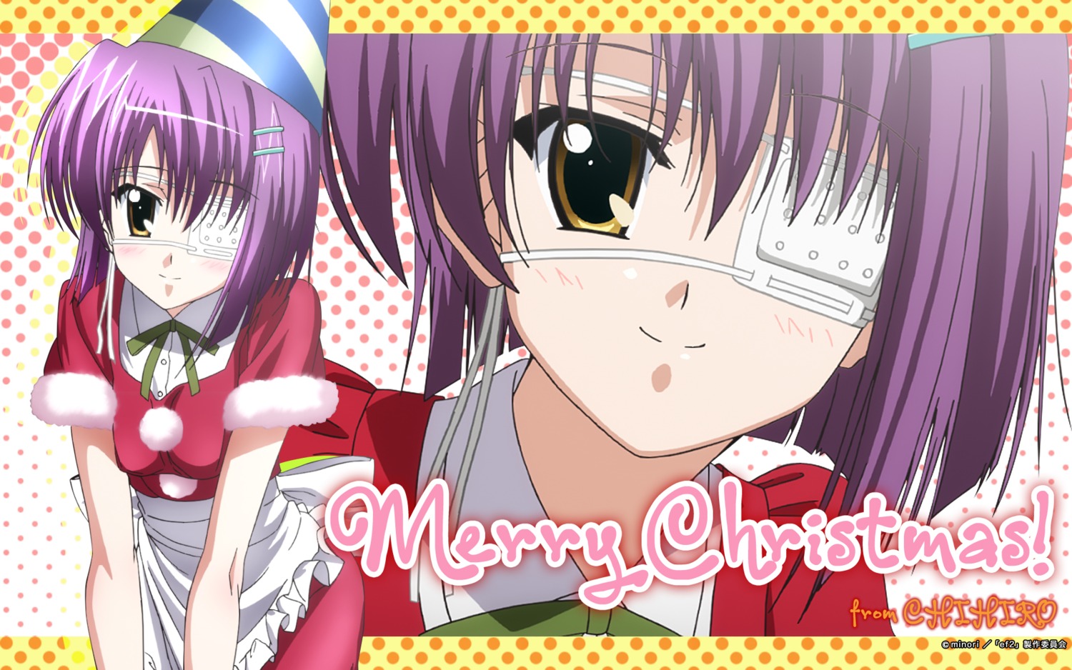 christmas ef_~a_fairytale_of_the_two~ eyepatch shindou_chihiro wallpaper