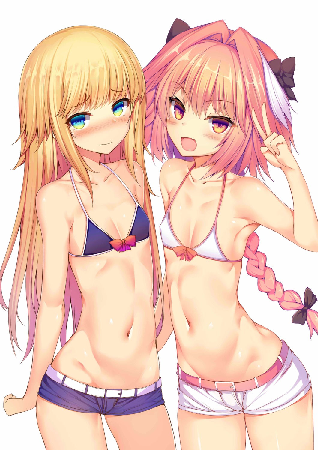 astolfo_(fate) bikini_top chevalier_d'eon_(fate/grand_order) fate/grand_order suteba_(grzjkbhgf) swimsuits trap