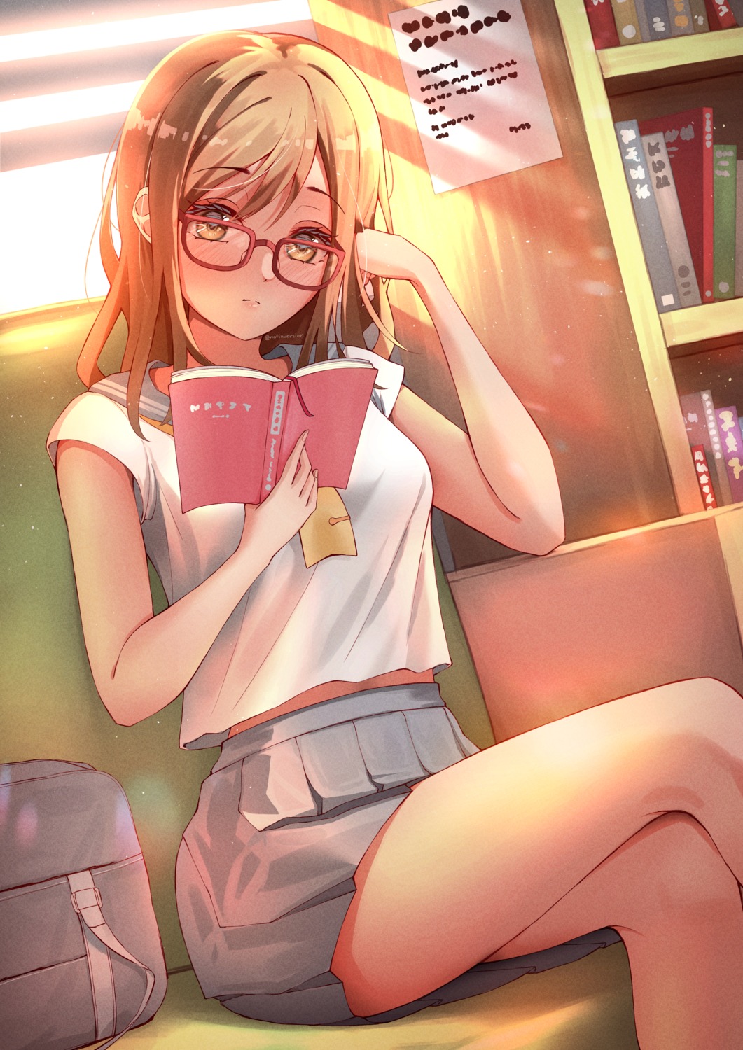 kunikida_hanamaru love_live!_sunshine!! megane notinversion seifuku