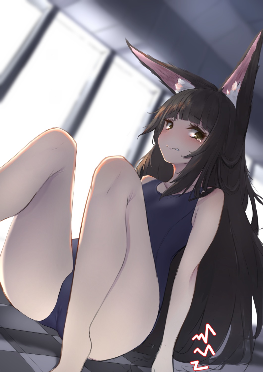 animal_ears cameltoe isobe_eiji school_swimsuit swimsuits