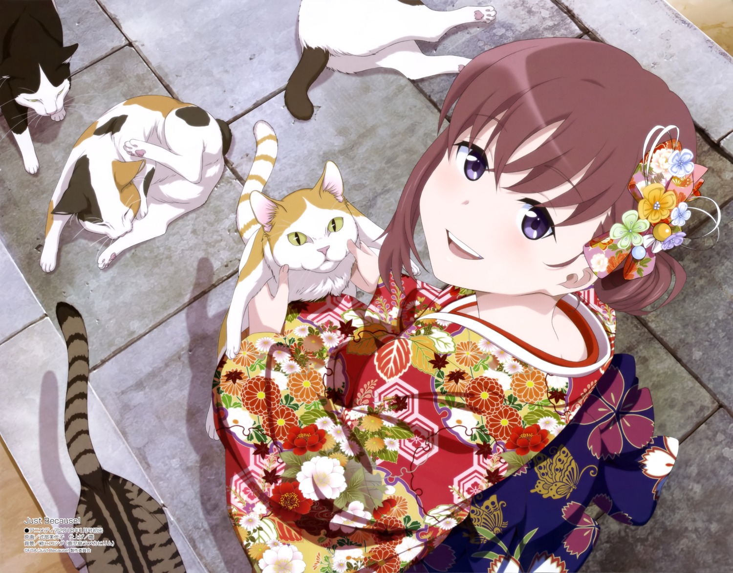 just_because! kimono natsume_mio neko shikibu_miyoko