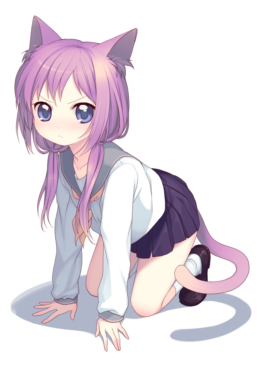 animal_ears kimura_daisuke namori nekomimi seifuku tail