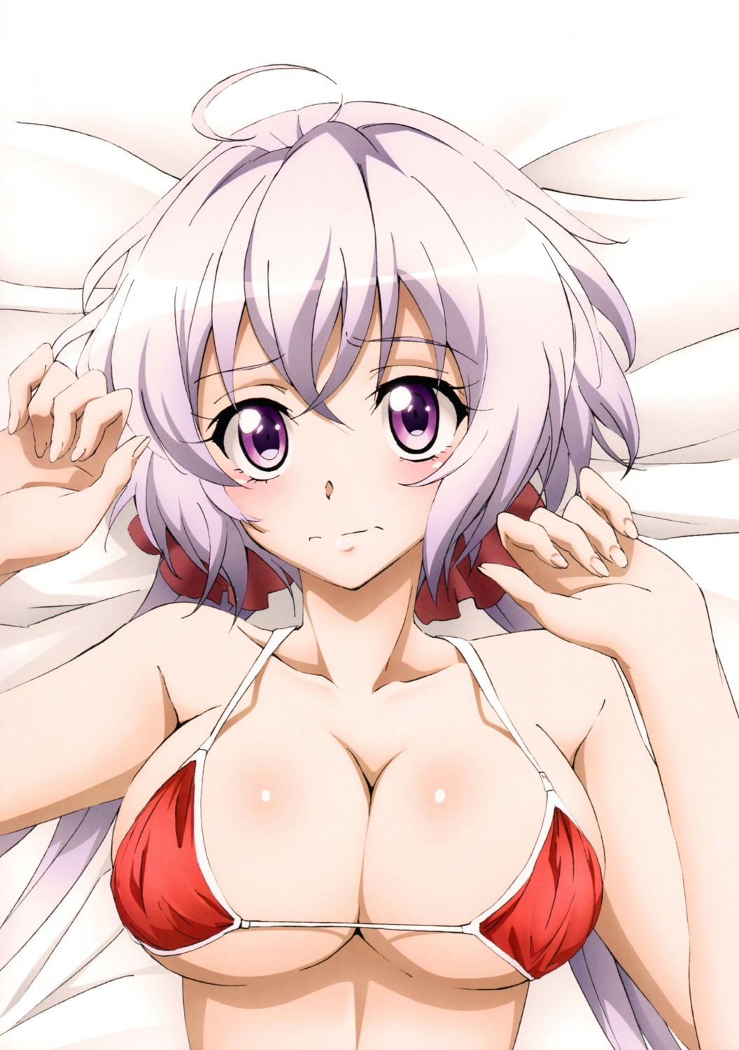 bikini_top cleavage ookubo_yoshiyuki senki_zesshou_symphogear swimsuits underboob yukine_chris