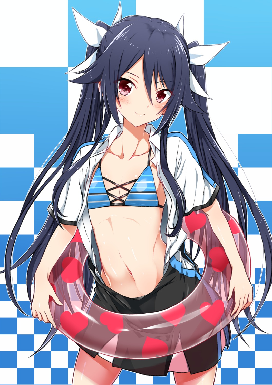 cleavage open_shirt ore_twintail_ni_narimasu seifuku swimsuits tsube_aika yuto