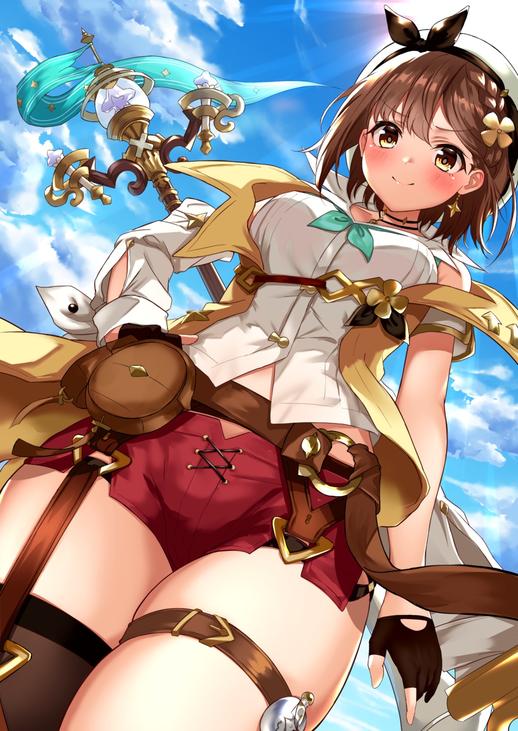 atelier atelier_ryza atelier_ryza_2 garter meri-san reisalin_stout thighhighs weapon