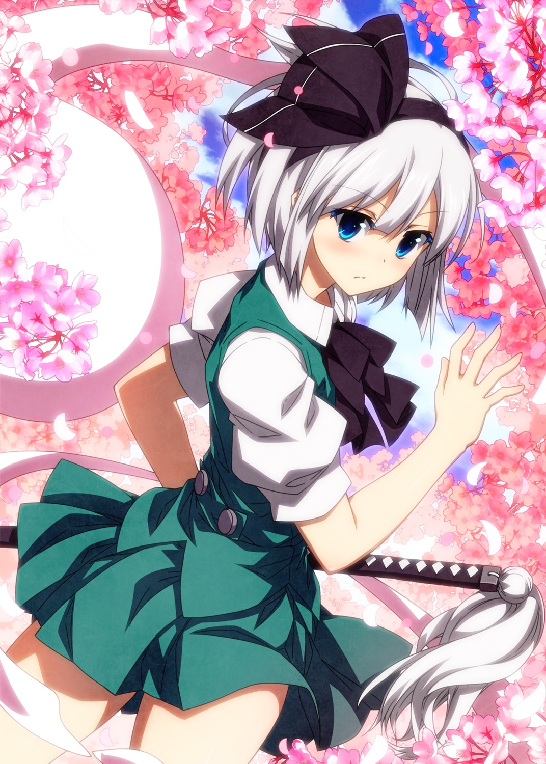 konpaku_youmu sazanami_mio sword touhou