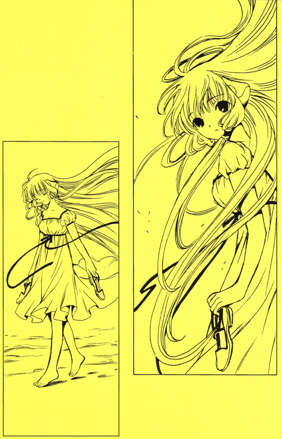 chii chobits clamp monochrome