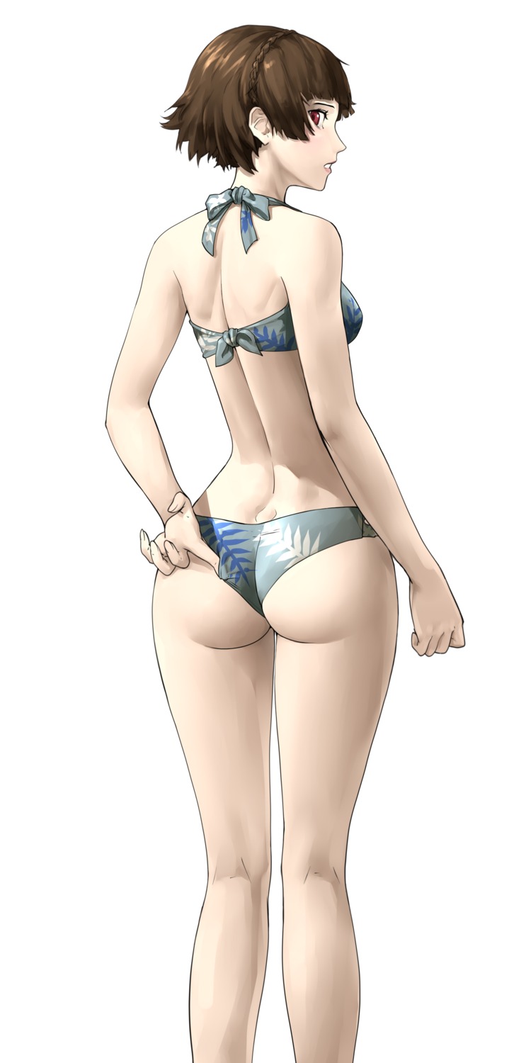 ass bikini niijima_makoto ozkh persona_5 swimsuits thong