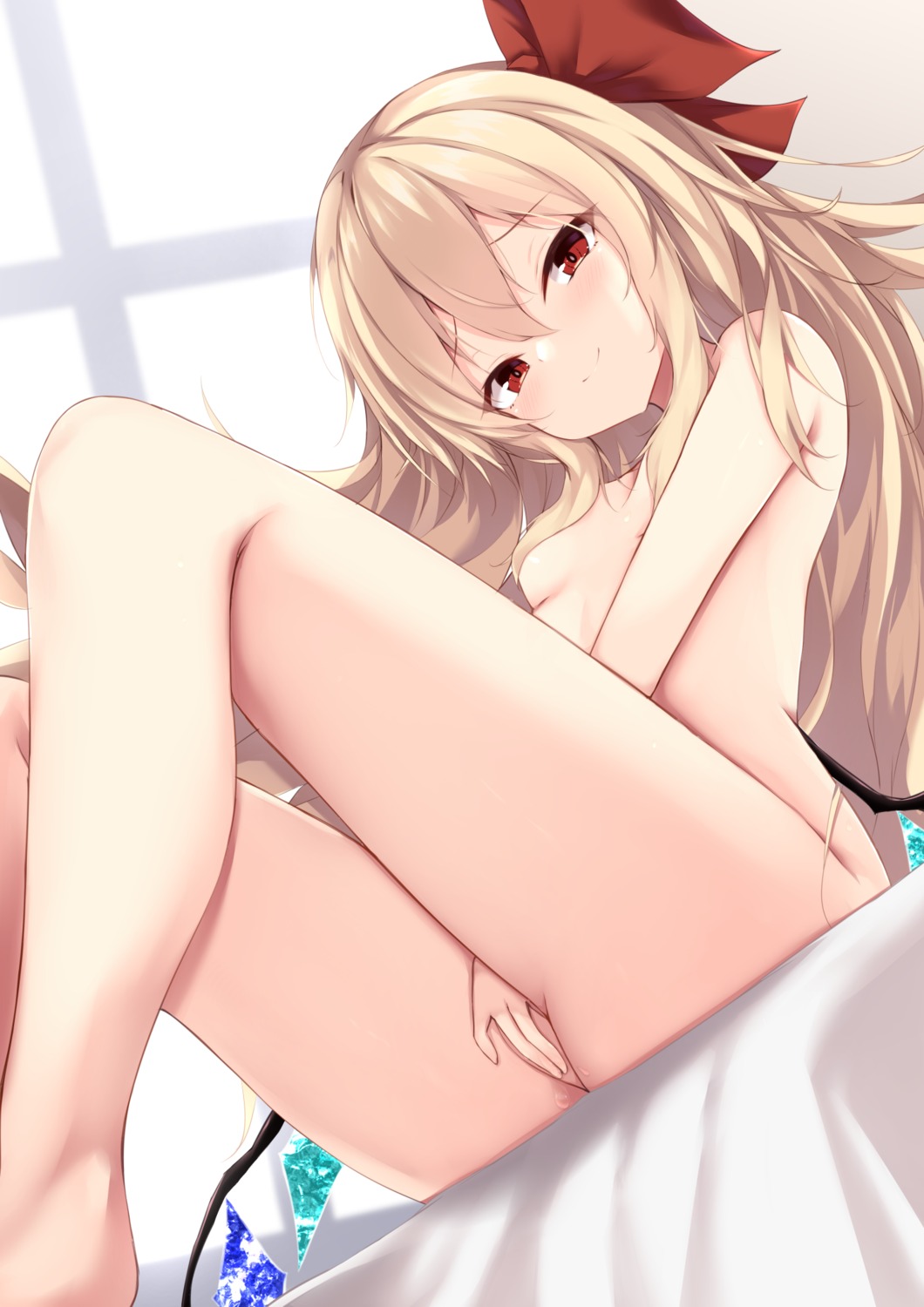 flandre_scarlet kashiwagi_yamine loli naked touhou wings