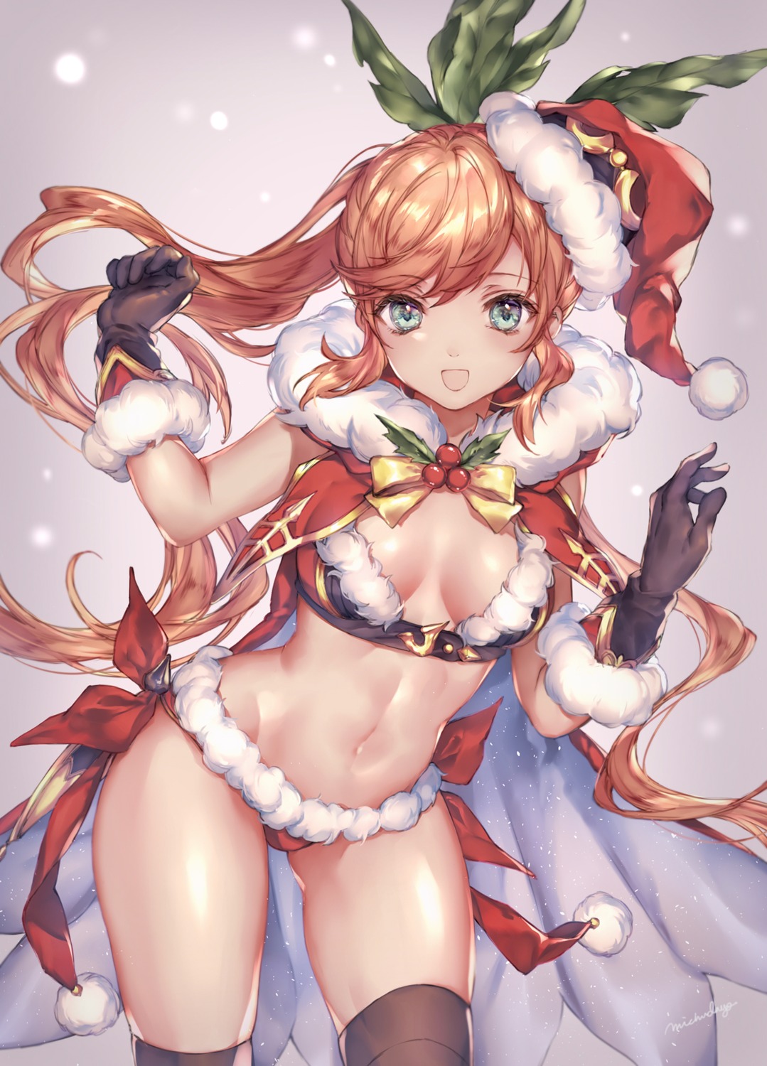 bikini christmas clarisse_(granblue_fantasy) granblue_fantasy michudx swimsuits thighhighs