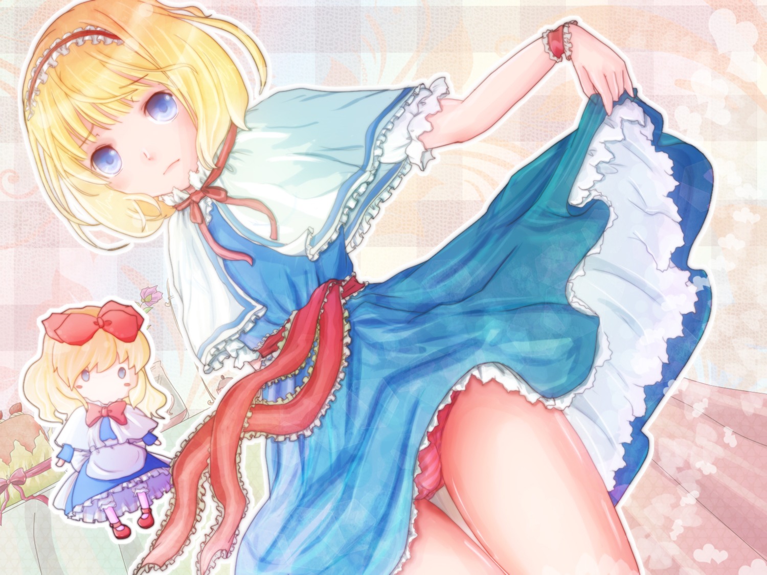 alice_margatroid kotubu pantsu shanghai_doll touhou wallpaper