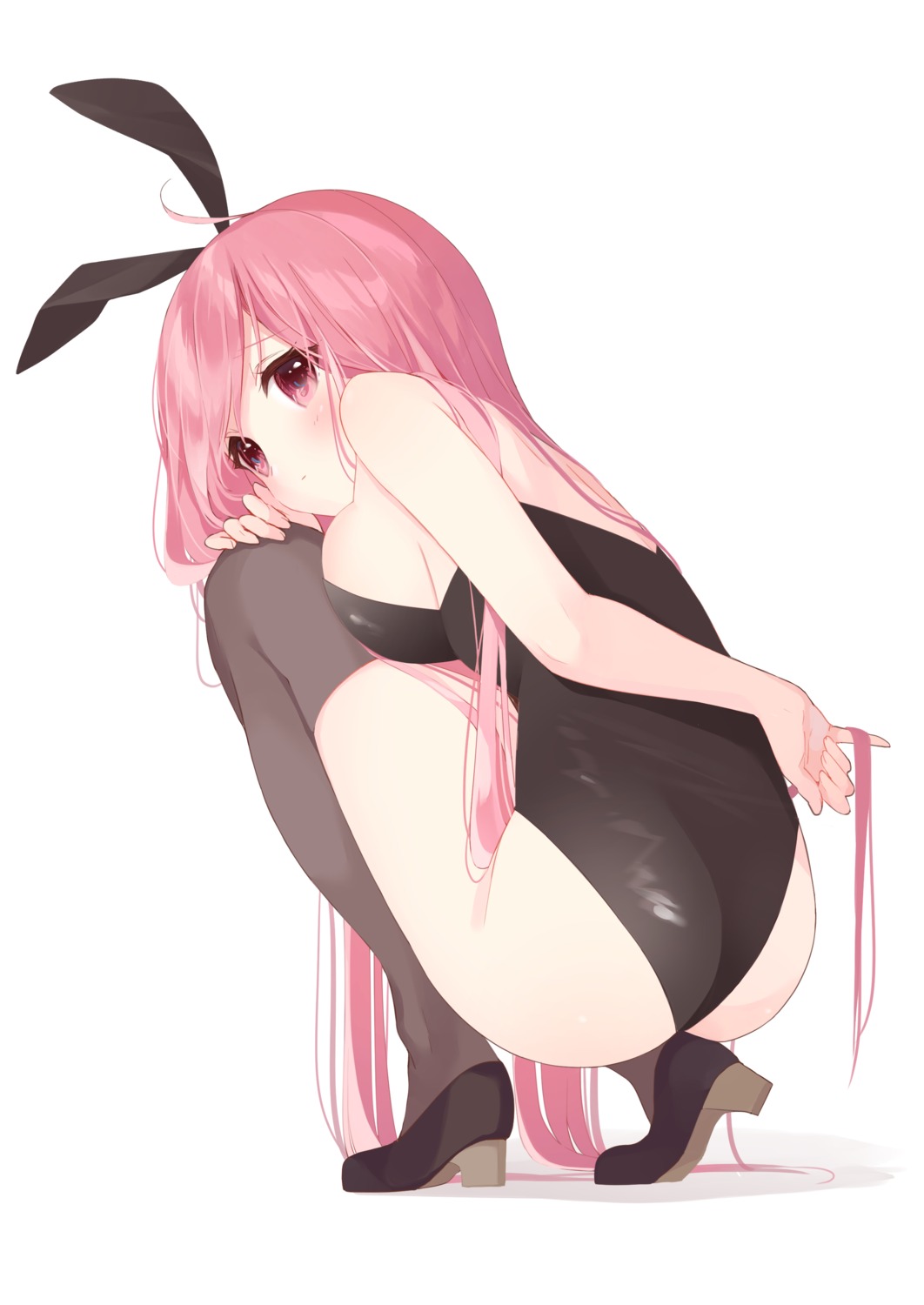 animal_ears ass bunny_ears bunny_girl heels no_bra rasis samayoi sound_voltex thighhighs