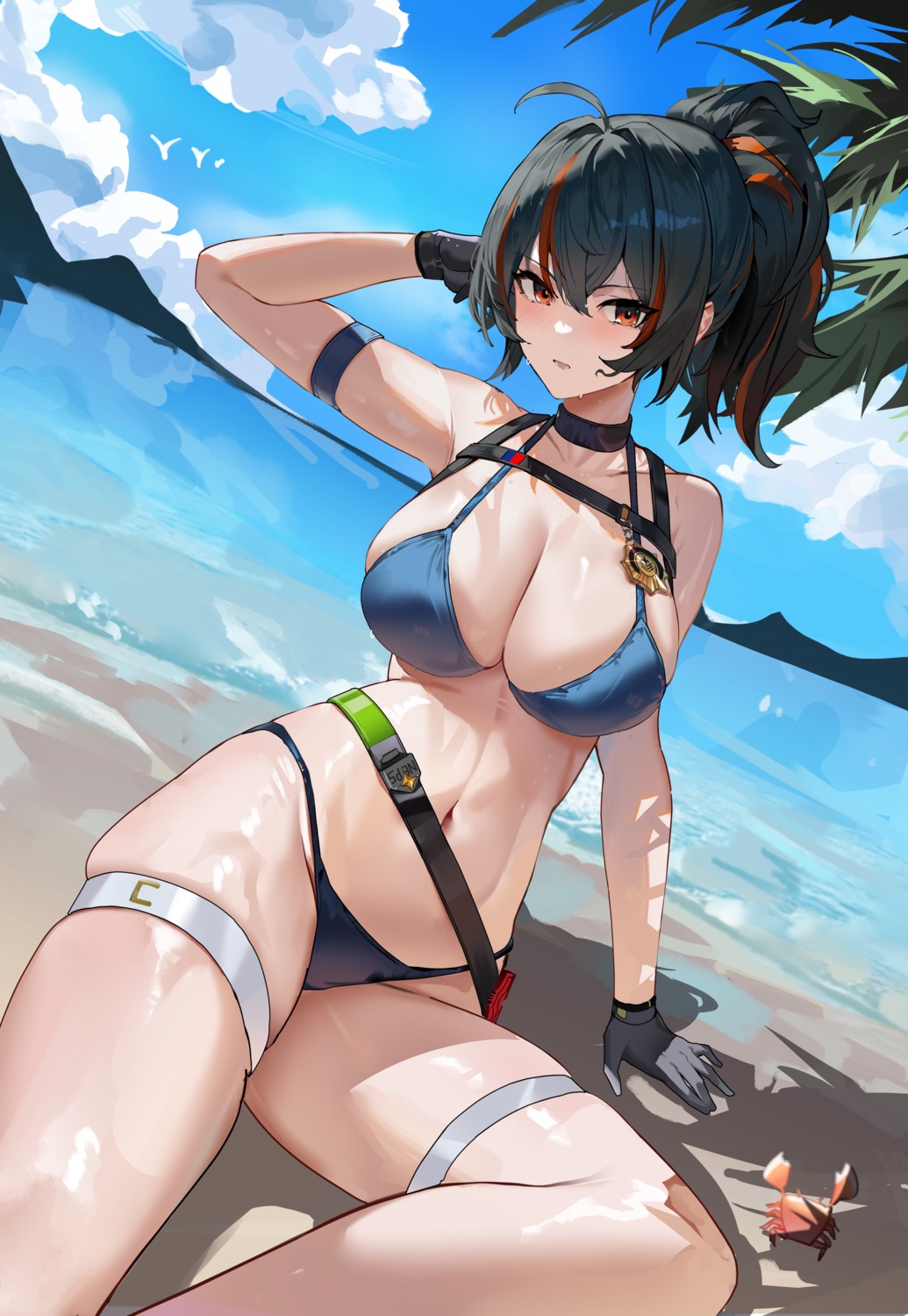 bikini garter maanu swimsuits wet zenless_zone_zero zhu_yuan